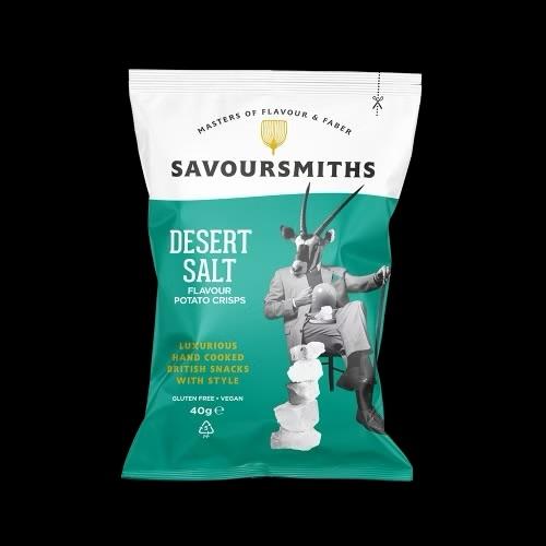 Savoursmiths potetchips med ørken saltsmak, 40g