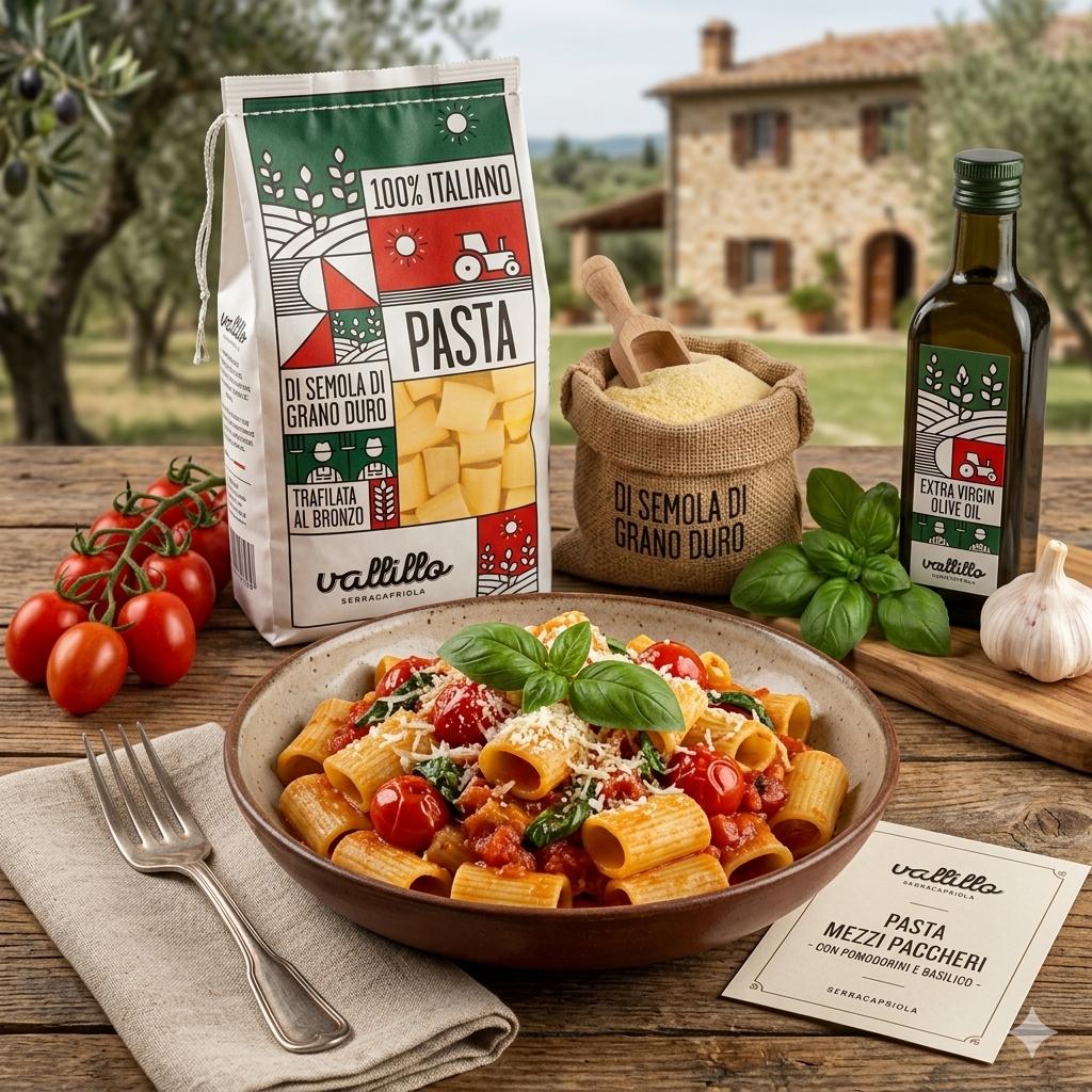 Vallillo Pasta Mezzi Paccheri 500g