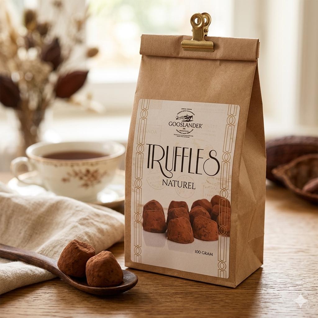 Sjokotrøfler Naturell 100g