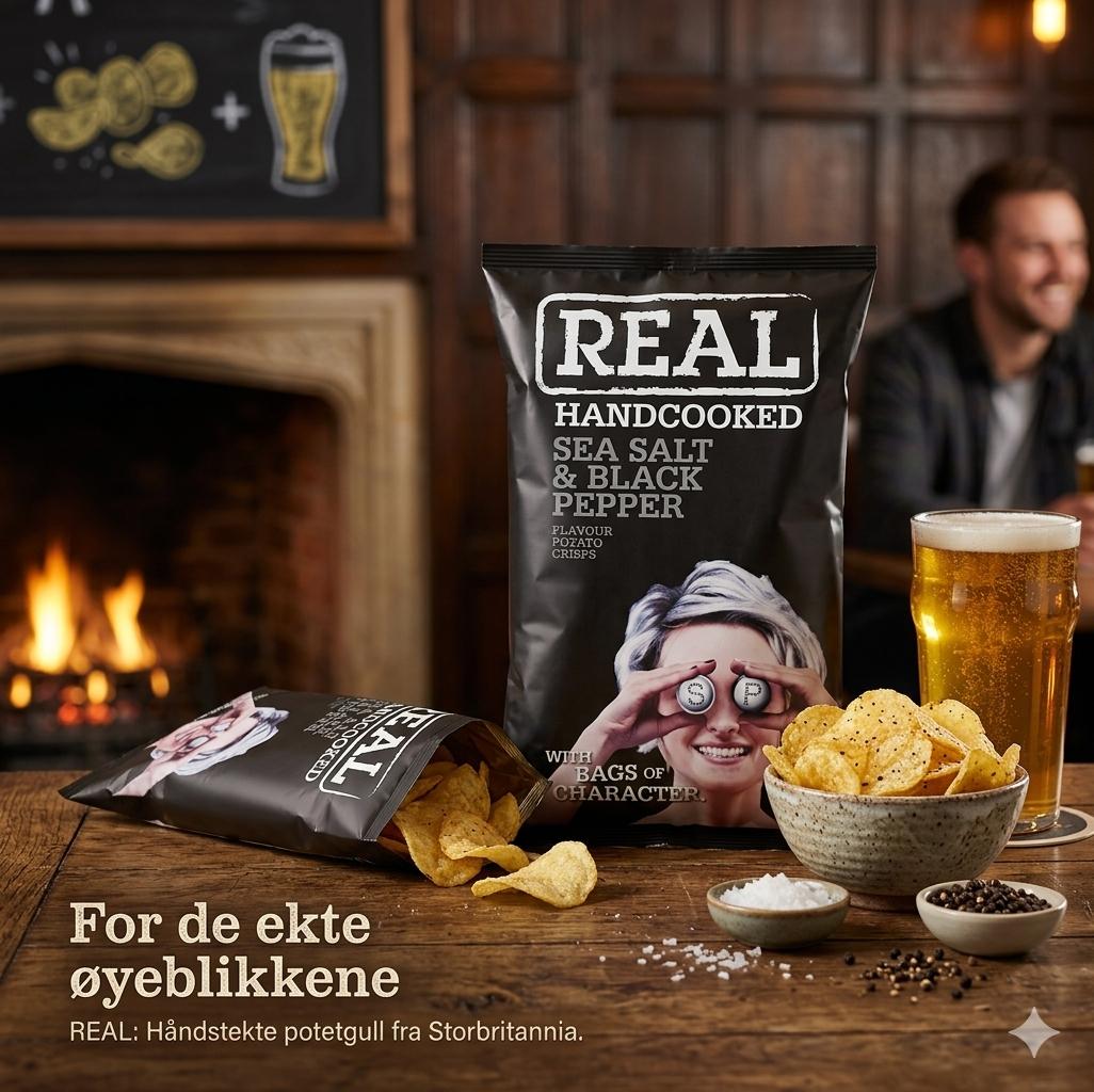Real Crisps Salt & Pepper 150g