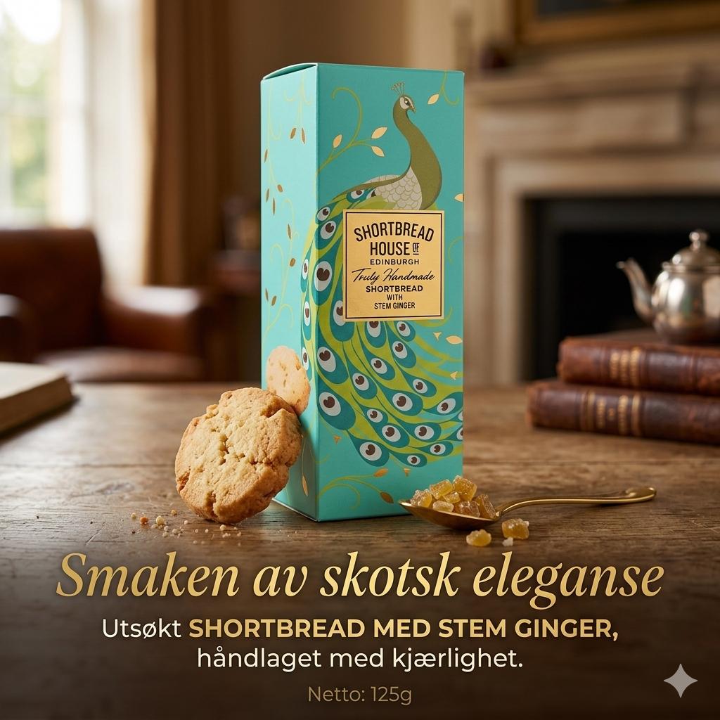 Shortbread with Stem Ginger 125g box